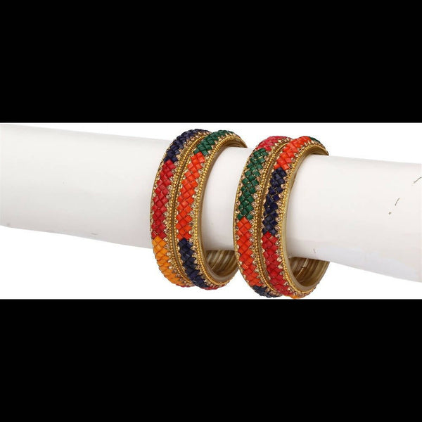 Afast Bridal Wedding & Party Fashionable Colorful Glass Bangle/Kada Set, Pack Of 4 - Multicolor - Distacart