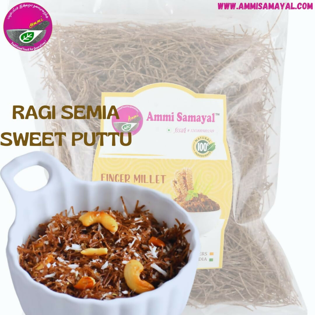 Ammi Samayal Ragi Vermicelli (Semiya/Sevai) and Natural Jaggery Combo - Distacart