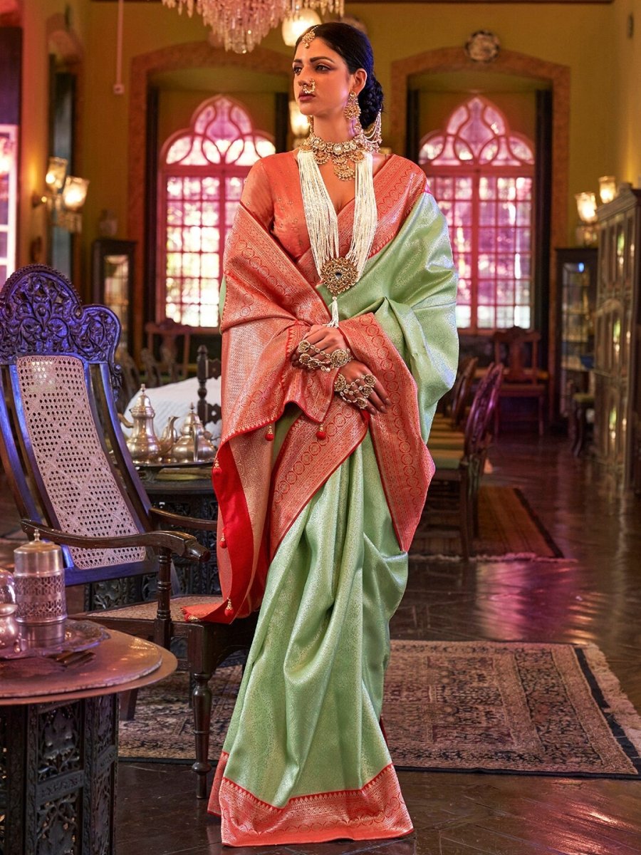 Anouk Woven Design Zari Silk Blend Kanjeevaram Saree - Distacart