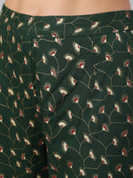 Thumbnail for Aks Women Ethnic Motifs Printed Angrakha Kurta with Trousers - Distacart