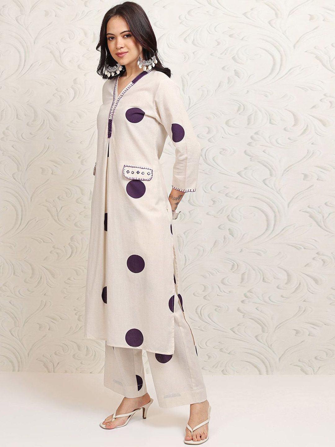Vishudh Women Ethnic Motifs Printed Regular Kurta with Palazzos