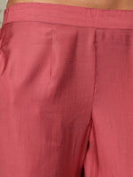 Thumbnail for Ode by House of Pataudi Floral Printed Regular Chanderi Silk Kurta with Trouser - Distacart