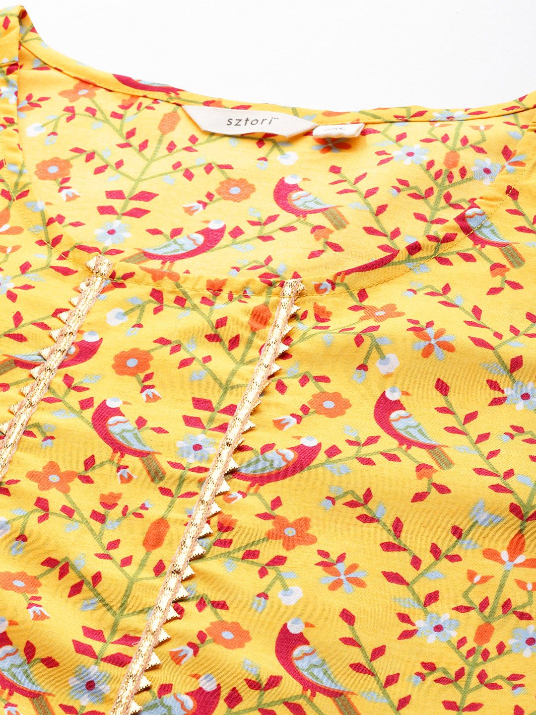 Sztori Plus Size Ethnic Motifs Printed Kurta with Palazzos & Dupatta - Distacart