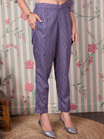 Thumbnail for Ode by House of Pataudi Floral Printed Pure Cotton Kurta with Trousers & Dupatta - Distacart