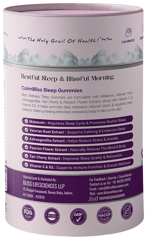 bliss welness sleep gummies berry blast