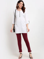Thumbnail for TAG 7 Women Maroon & Olive Green Pack of 2 Leggings - Distacart