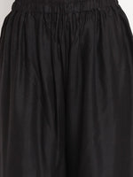Thumbnail for TAG 7 Women Black Solid Flared Palazzos