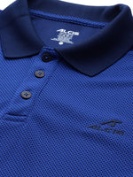 Thumbnail for Alcis Men Colourblocked Polo Collar Dry Tech Slim Fit Sports T-shirt - Distacart
