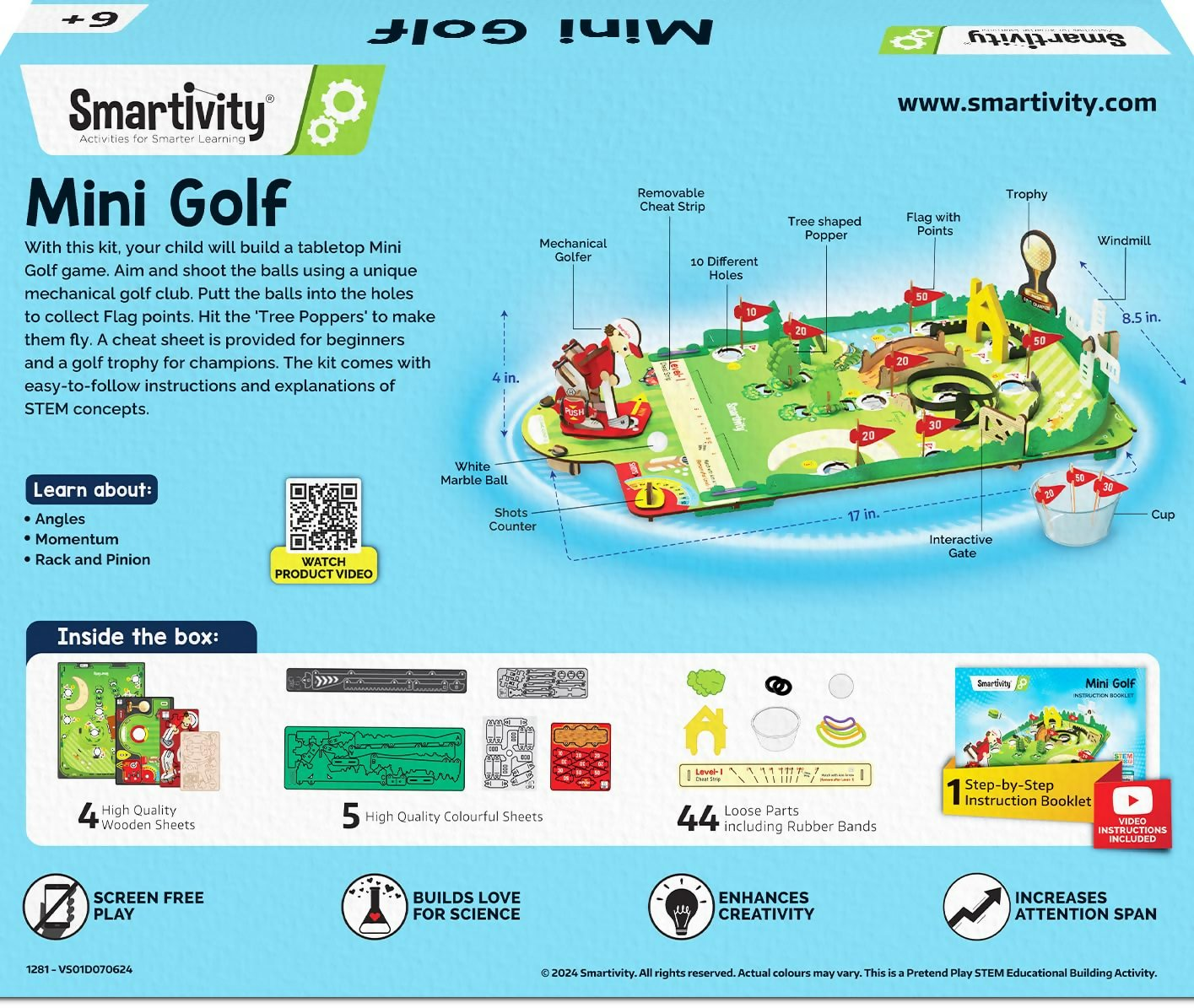 Smartivity Mini Golf Tabletop Game for Kids 6-12 Years Old - Distacart
