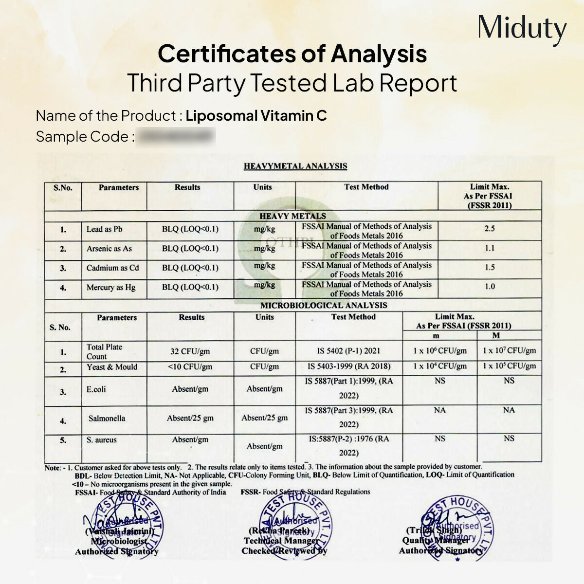 Miduty by Palak Notes Liposomal Vitamin C - Immunity Booster Capsules