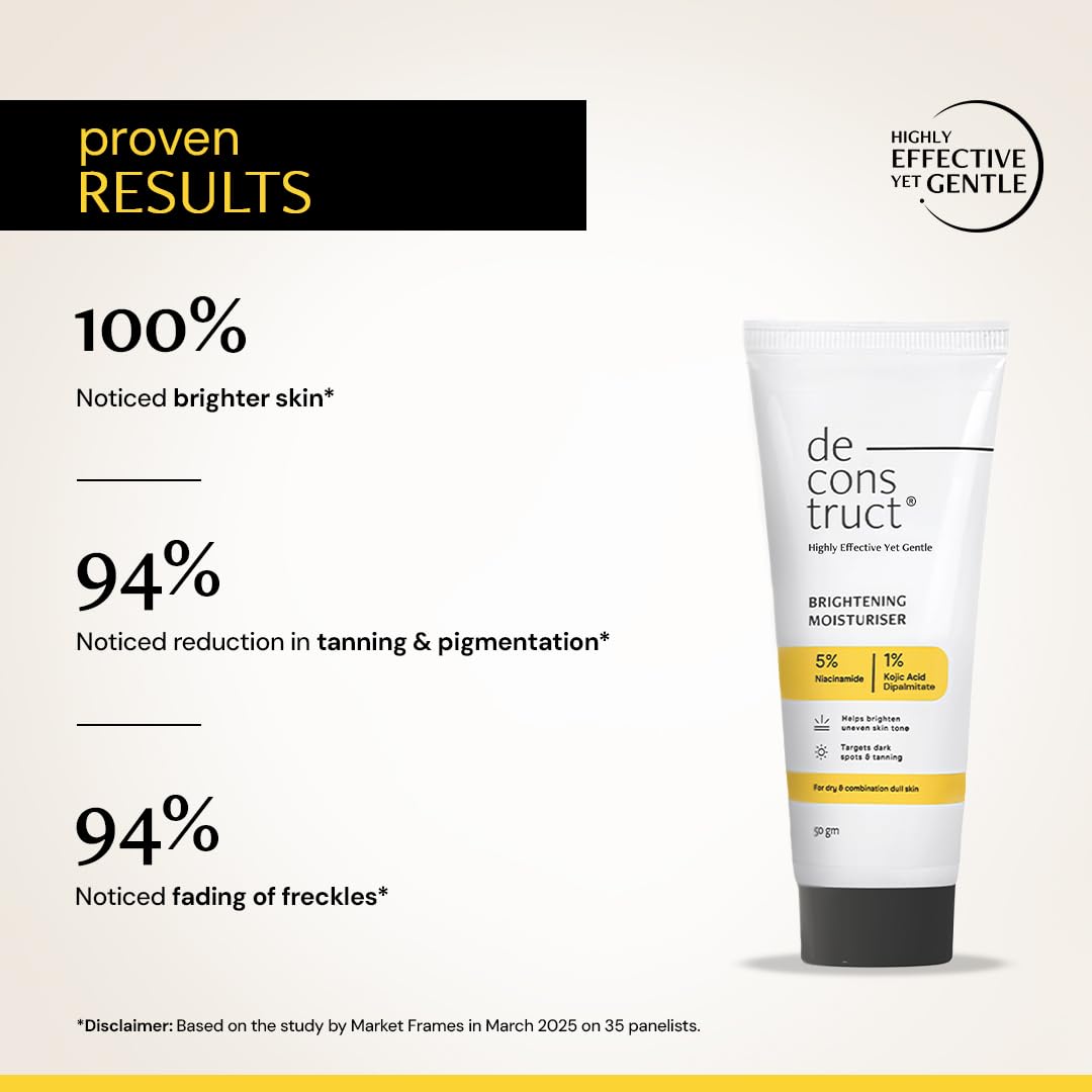 Deconstruct Niacinamide Brightening Face Moisturizer 5% Niacinamide + 1% Kojic Acid + 5% Vitamin C - Distacart