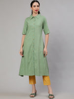 Thumbnail for Aks Floral Printed Regular A-Line Kurta With Trousers - Distacart