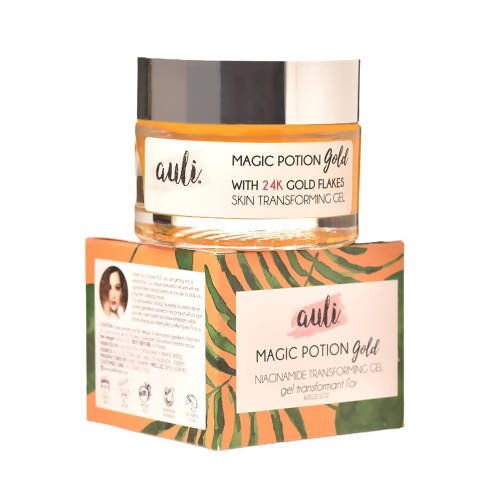 Auli Magic Potion Gold with 24k Gold Flakes - Skin Transforming Gel - Distacart
