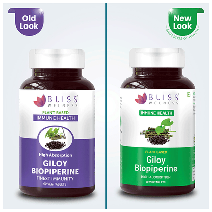 bliss welness immune health giloy biopiperine veg tablet