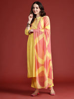 Thumbnail for Indo Era Women Embroidered Panelled Mirror Work Pure Cotton Kurta with Trousers & Dupatta