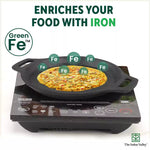 Thumbnail for The Indus Valley CASTrong Cast Iron Fish Fry Pan, Pre-seasoned, Nonstick, 100% Pure, Toxin-free, Induction, 22.4/25cm, 1.5kg/2kg