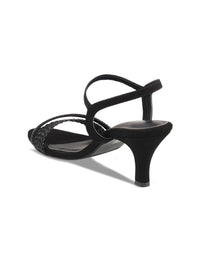 Thumbnail for Metro Women Black Woven Design Sandals