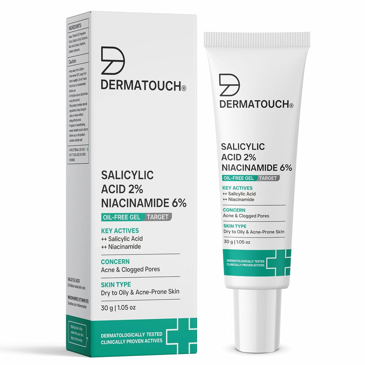 Dermatouch Salicylic Acid 2% & Niacinamide 6% Oil-Free Gel - Distacart