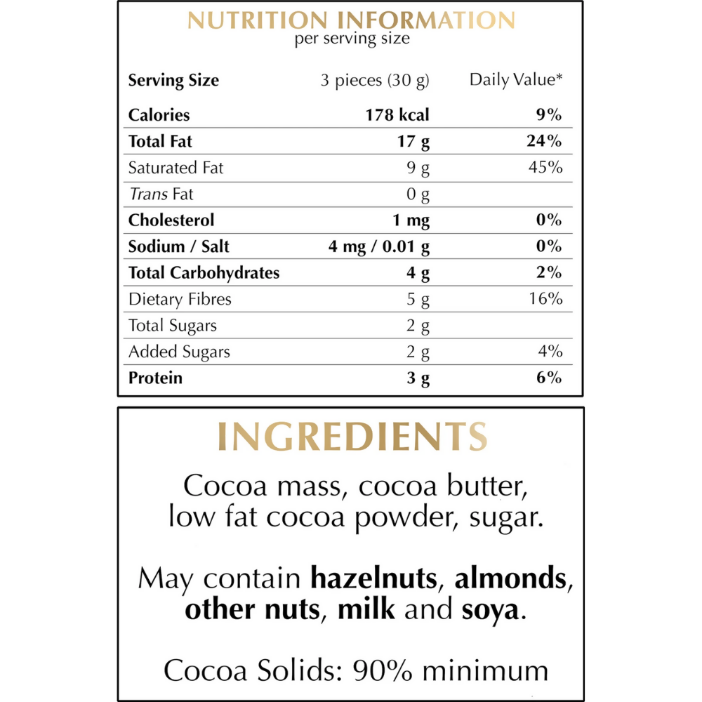 Lindt Excellence 90% Cocoa Dark Supreme Chocolate - Dista