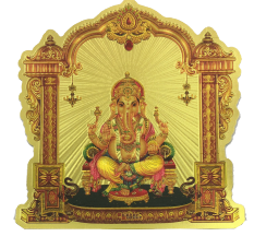Stickerbazaar Micro Golden Mandir Sticker Regular - Distacart