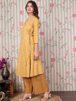 Thumbnail for Ode by House of Pataudi Floral Printed Regular Pure Cotton Kurta with Trousers & Dupatta - Distacart