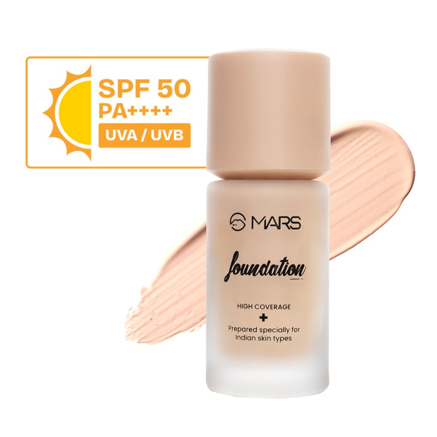 MARS SPF50 PA++++ High Coverage Liquid Foundation - 1