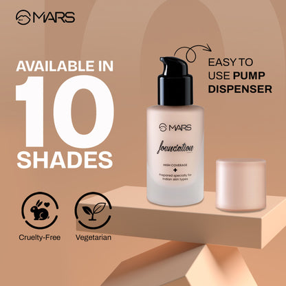 MARS Cosmetics SPF50 PA++++ High Coverage Liquid Foundation - 5 - Distacart