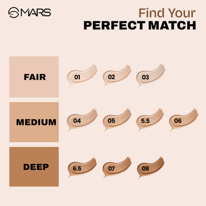 MARS Cosmetics SPF50 PA++++ High Coverage Liquid Foundation - 6 - Distacart