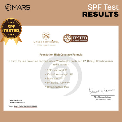 MARS Cosmetics SPF50 PA++++ High Coverage Liquid Foundation - 07 - Distacart