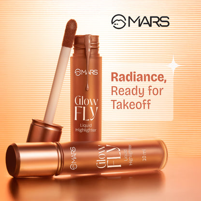 MARS Cosmetics Glow Fly Liquid Highlighter - 02-Winged Champagne - Distacart