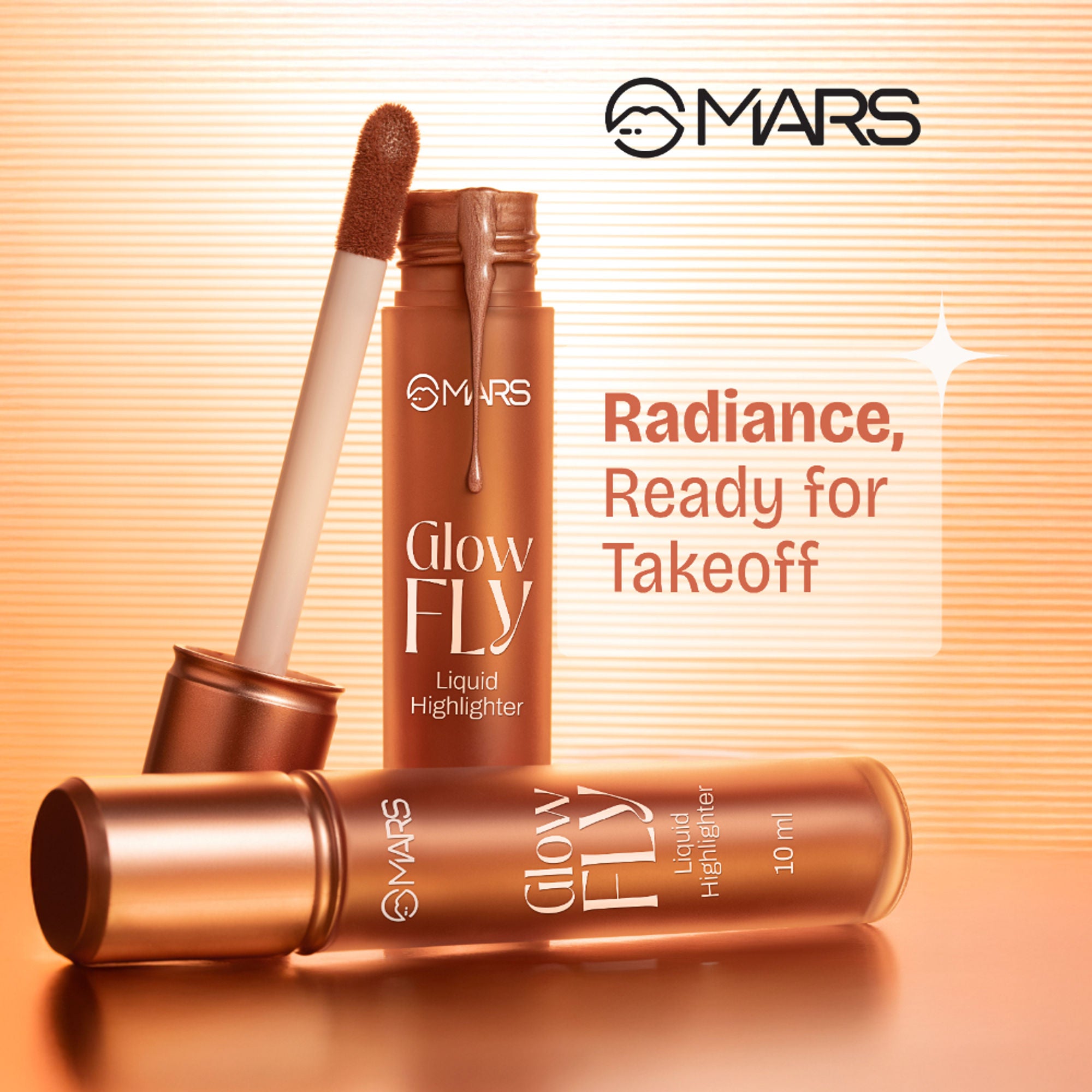 MARS Cosmetics Glow Fly Liquid Highlighter - 03-Winged Gold