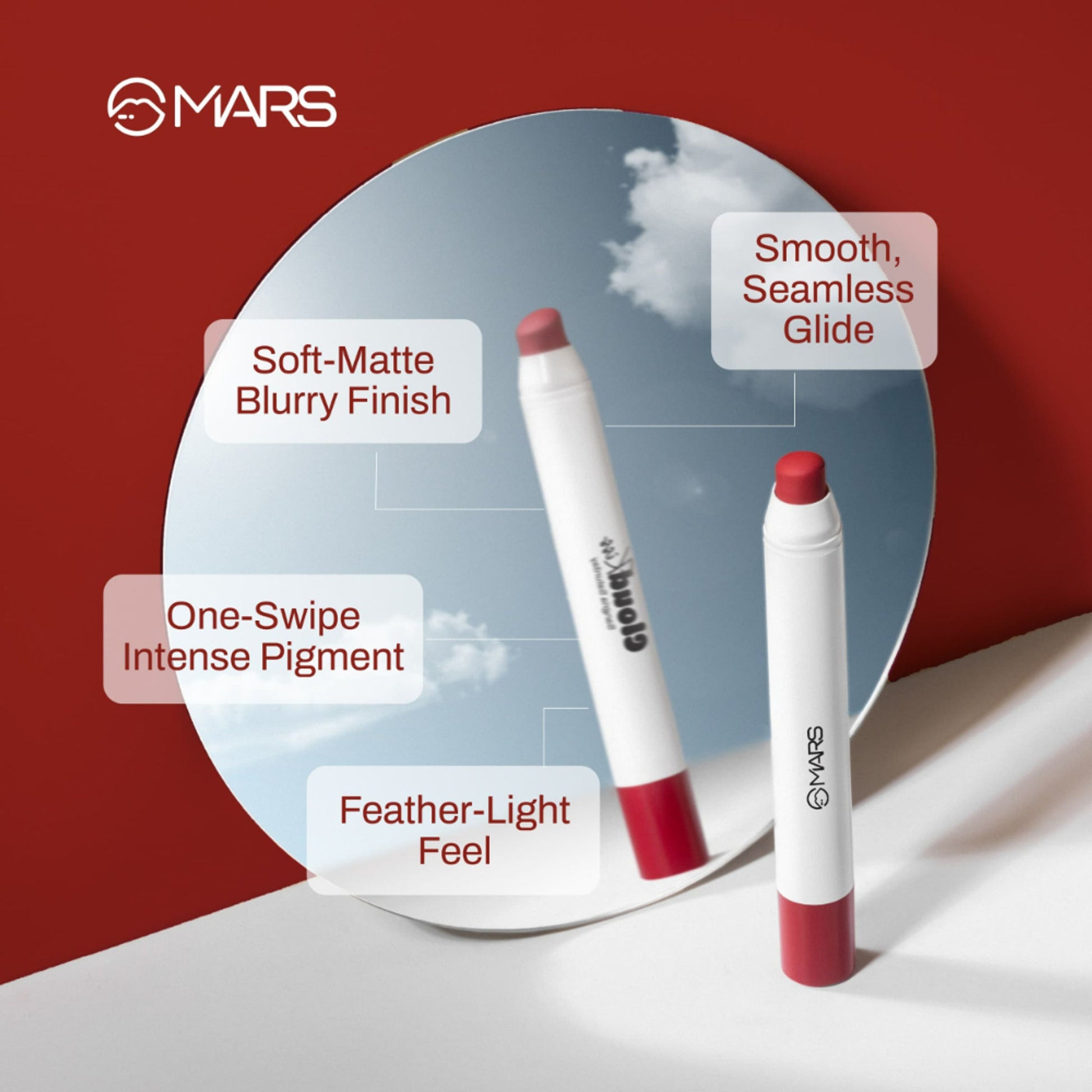 MARS Cosmetics Cloud Kiss Soft - Matte Lip Crayon - 15 Midnight Berry - Distacart