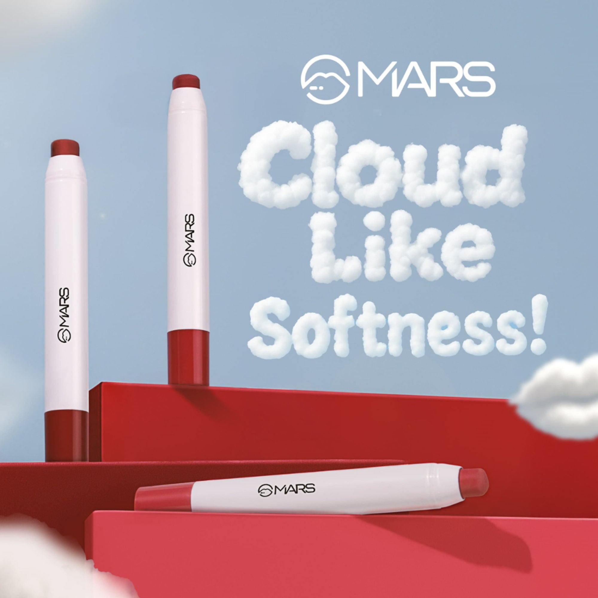 MARS Cosmetics Cloud Kiss Soft - Matte Lip Crayon - 18 Crimson Drift