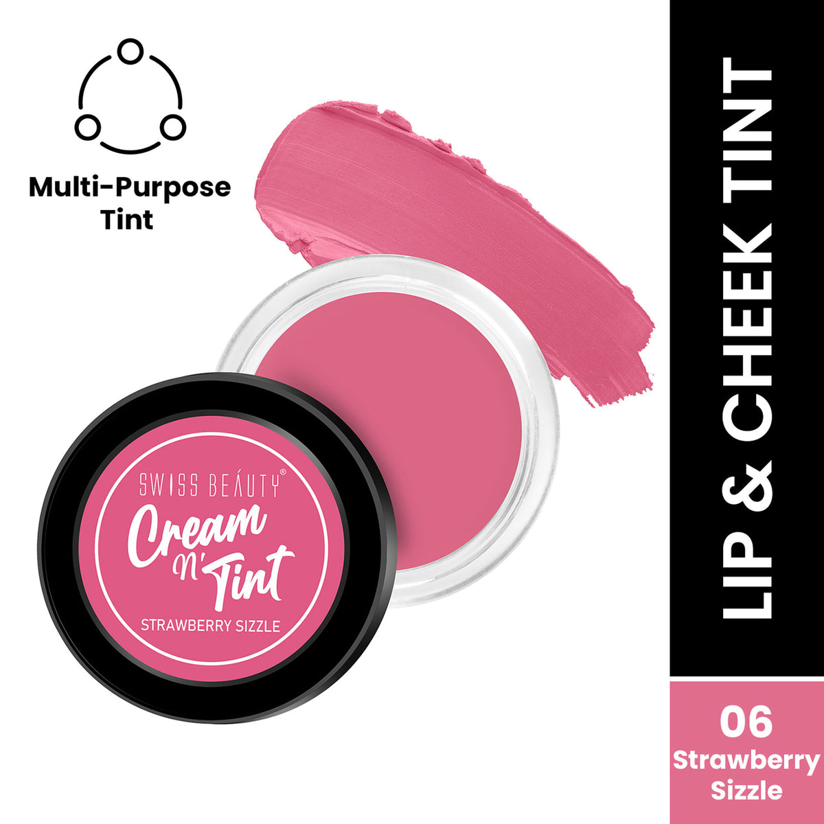 Swiss Beauty Lip & Cheek Cream - Strawberry Sizzle