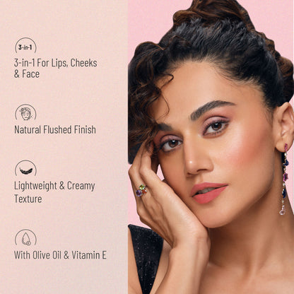 Swiss Beauty Lip & Cheek Cream - Strawberry Sizzle - Distacart
