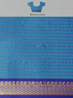 Thumbnail for Anouk Blue & Gold-Toned Woven Design Pure Silk Banarasi Saree - Distacart