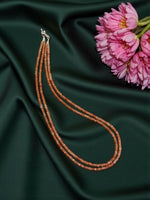 Thumbnail for Joban Fashion Women Brown 2 Layer Agate Necklace, Silver Finish, Orange - Distacart