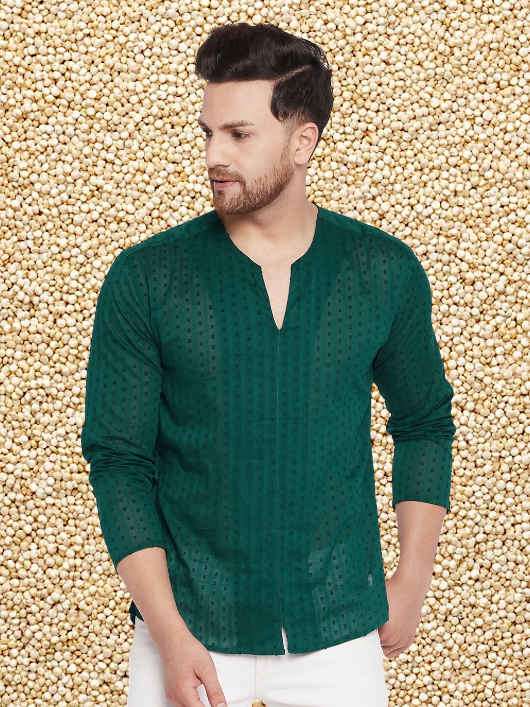 Even Apparels Men's Pure Cotton Green Kurta - Distacart