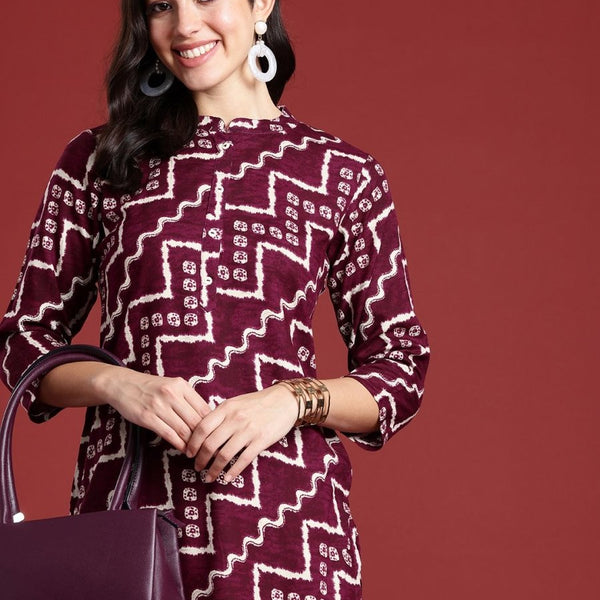 Anouk Bandhani Printed Kurta - Distacart