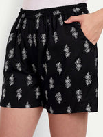 Thumbnail for Alvano Beautiful Printed Black Boxer Shorts - Distacart