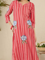 Thumbnail for Indo Era Women Solid V-Neck Regular Kurta with Trousers