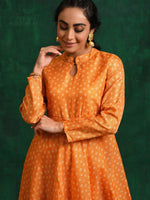 Thumbnail for Aks Ethnic Motifs Keyhole Neck Flared Anarkali Kurta - Distacart