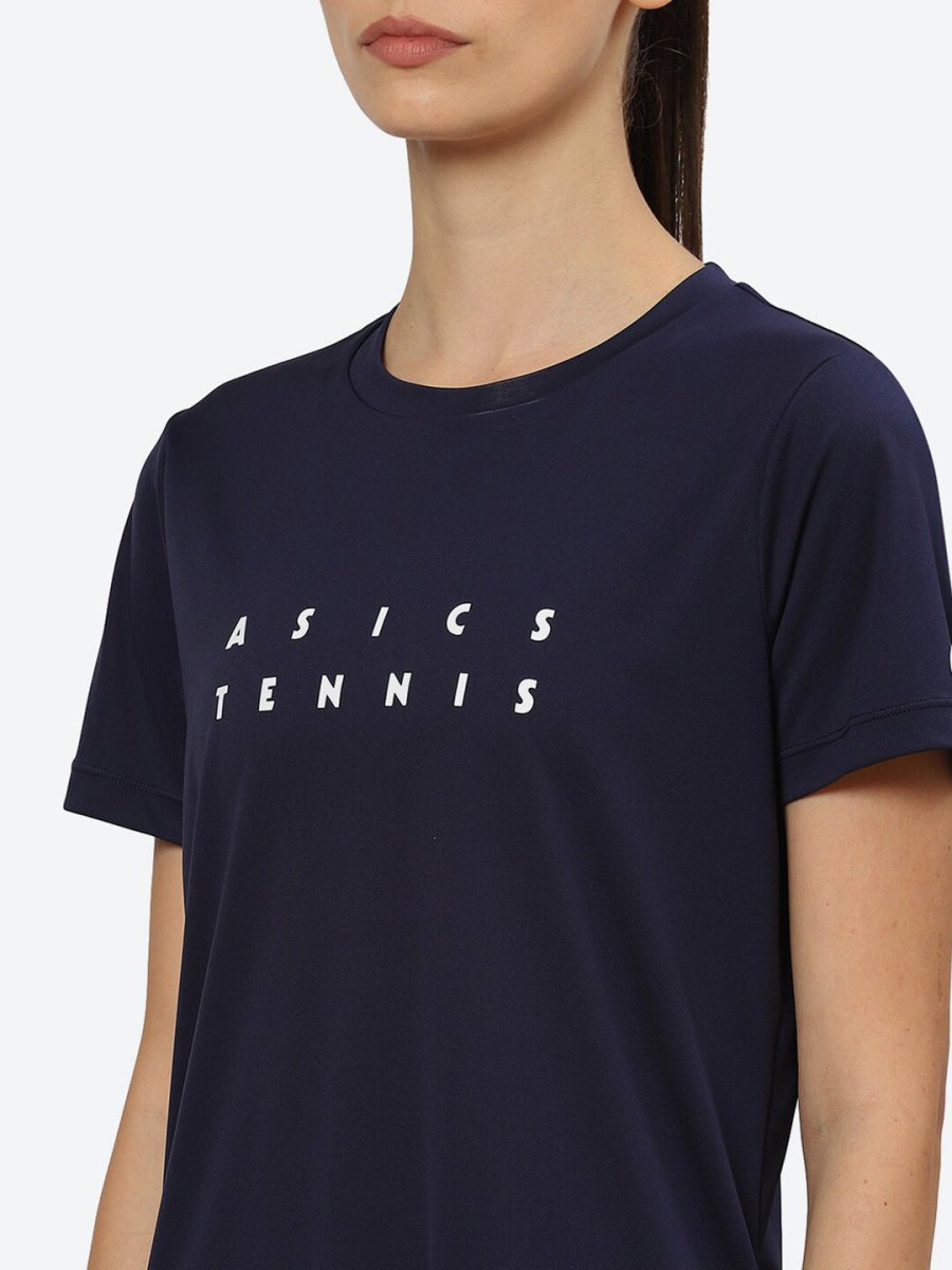 ASICS Women Typography Court Graphic Printed T-shirt - Distacart
