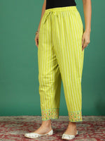 Thumbnail for Sangria Pure Cotton Embroidered Kurta & Trouser With Dupatta