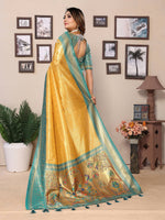 Thumbnail for Aastha Fashion Yellow Tissue Silk Weaving Saree - Distacart