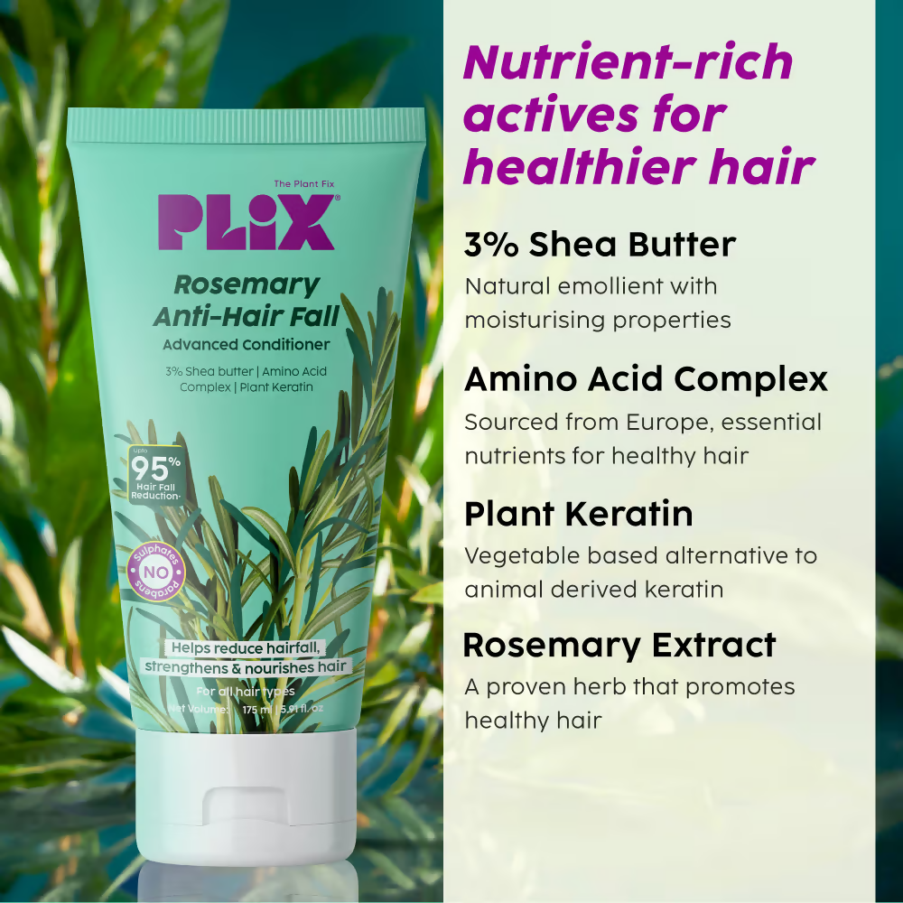 PLIX The Plant Fix Rosemary Anti Hairfall Kit (Serum, Shampoo, Conditioner & Hair Mask) - Distacart