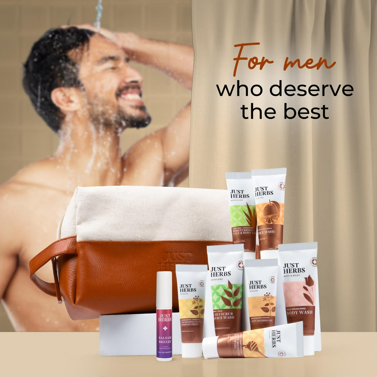 Just Herbs Self Care Face & Body Skincare Essentials Combo