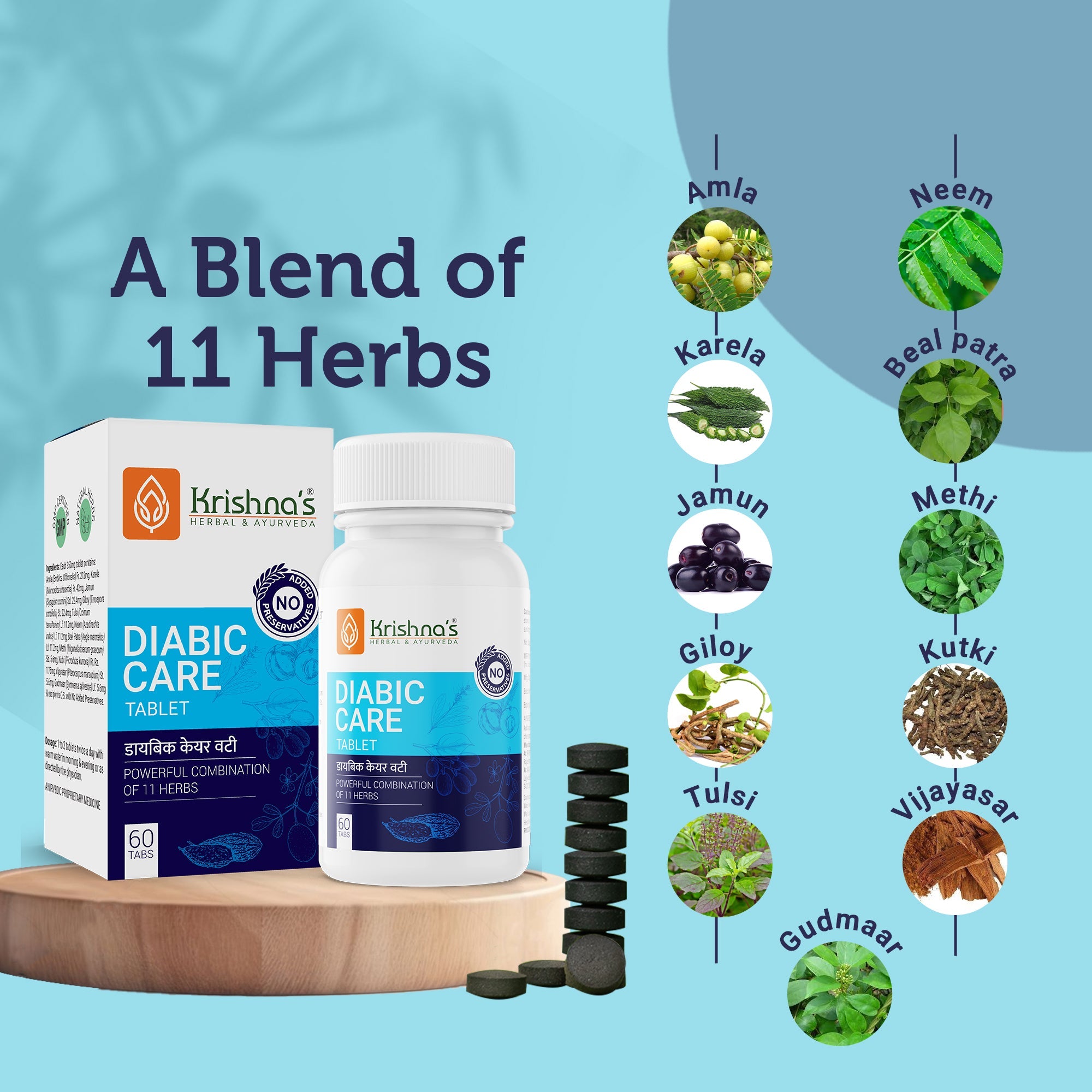 Krishna'S Herbal & Ayurveda Diabic Care Tablets