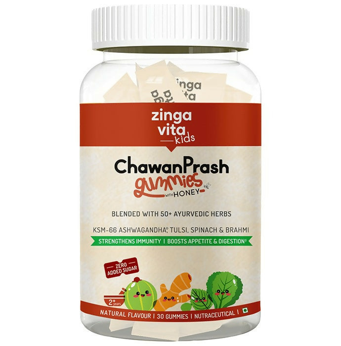 Zingavita Chawanprash Gummies with Honey for Kids (2+ yrs) Natural Flavor - Distacart