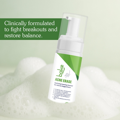 Bake Acne Erase Foaming Face Wash - Distacart